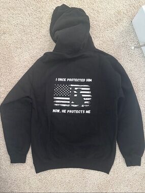 Marine Mom Graphic Hoodie - 'I Once Protected Him, Now He Protects Me'